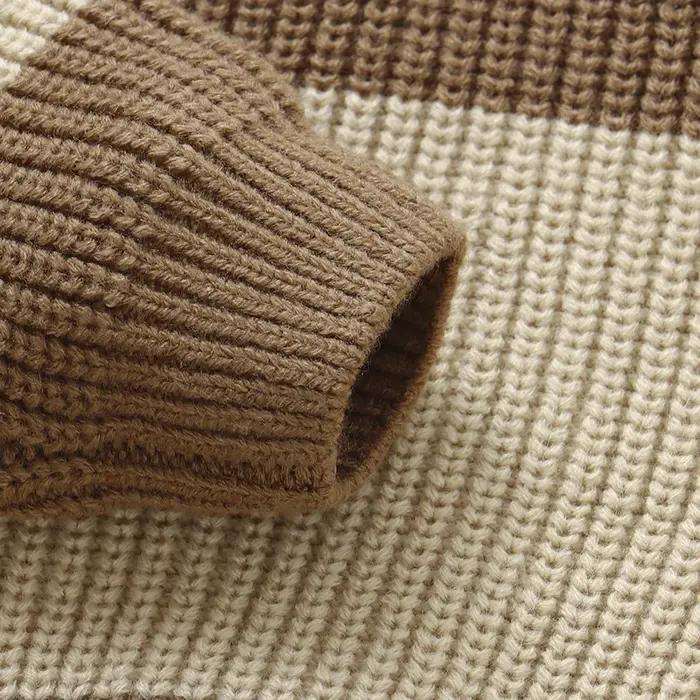 Bébé garçons filles chandails vêtements automne hiver tricoté infantile unisexe pulls col rond manch
