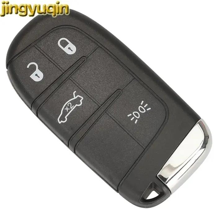 Jingyuqin-Clé télécommande intelligente sans clé, puce 4A, 433MHz, porte-clés pour Fiat 500, 500L, 5
