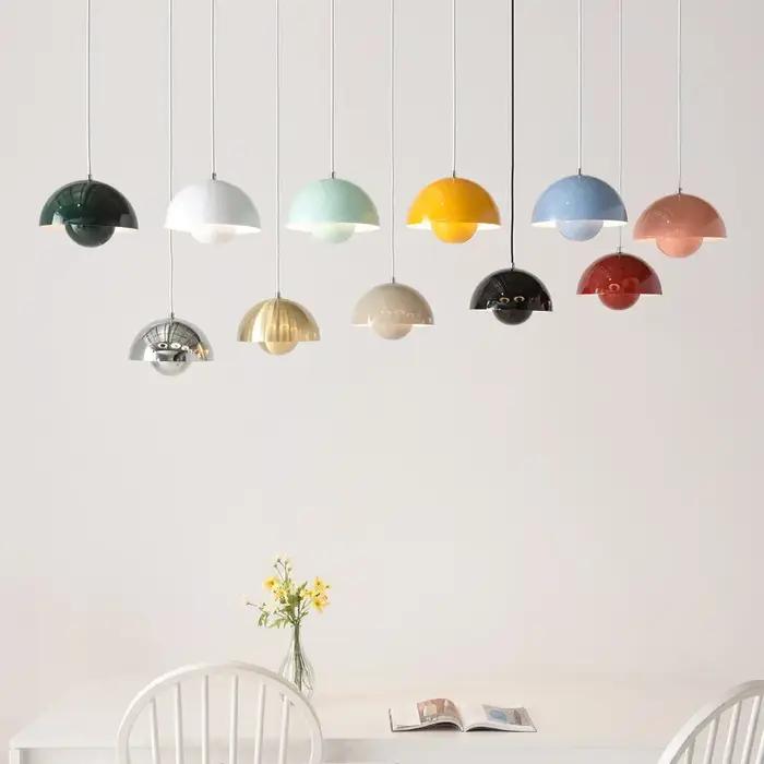 23 cm lustre créatif chambre étude Restaurant lampes suspendues lampe décorative multicolore en opti
