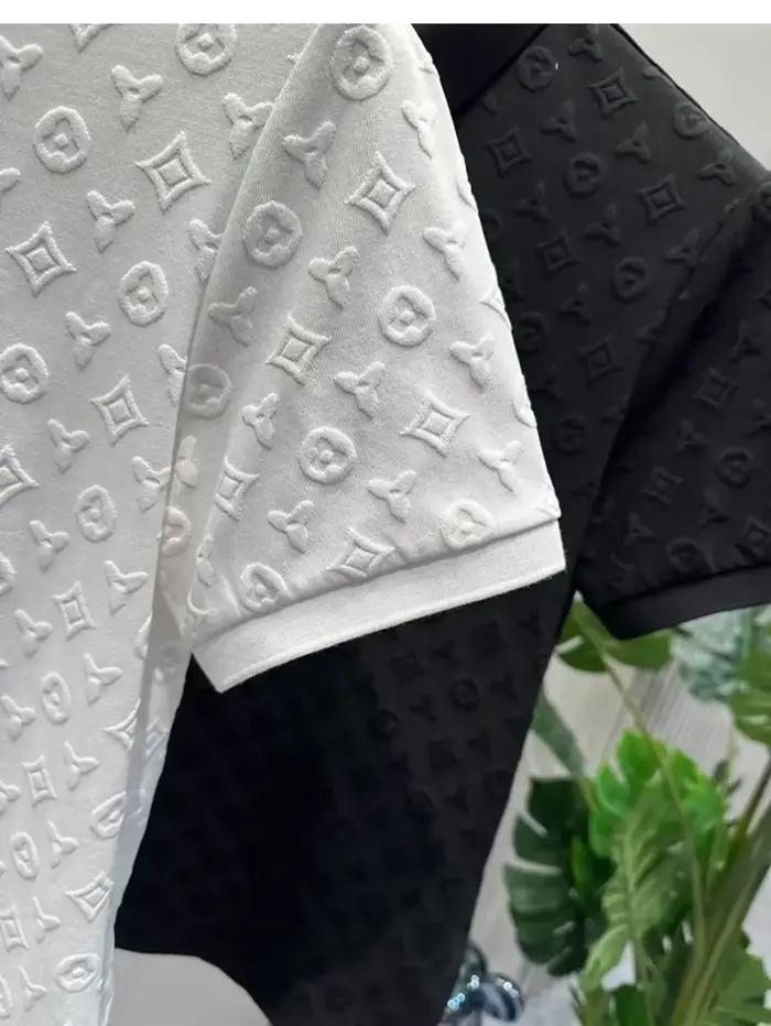 Été nouveaux hommes Lop-up creux à manches courtes Polo T-Shirt glace soie respirant affaires mode T