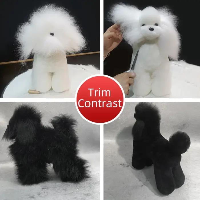 Simulation d'animaux de compagnie, pratique de beauté des cheveux, chien en peluche standard, corps