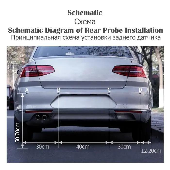 Kit de capteurs de stationnement pour voiture, écran LCD Parktronic, système de surveillance Radar d