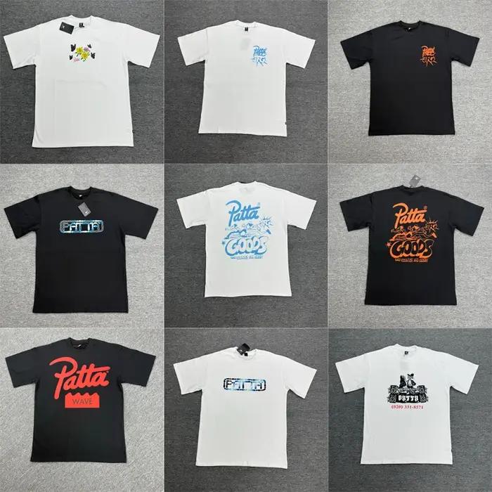 T-shirt PATTA de haute qualité, mode américaine, photo réelle, pour hommes, femmes, couple, haut à m