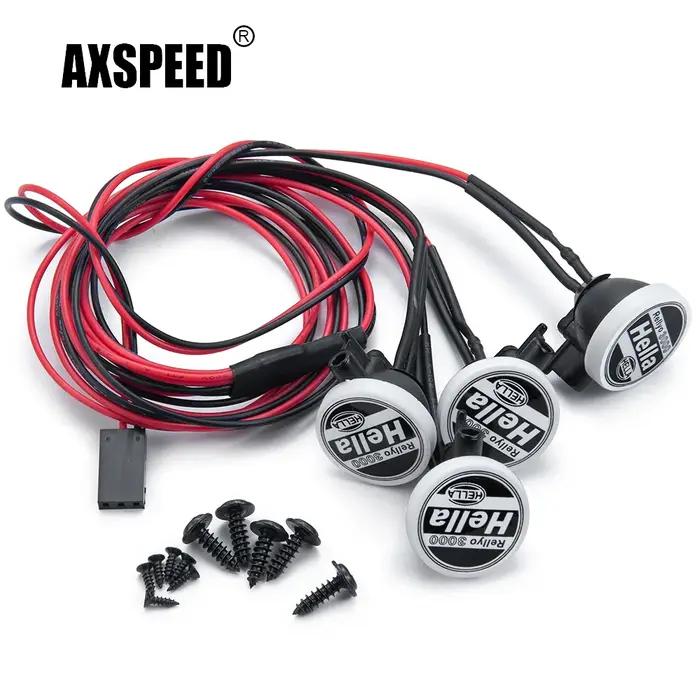 AXSPEED 2/4 pièces, éclairage LED avec couvercle en plastique rond pour TRX-4 Axial SCX10 Tamiya CC0