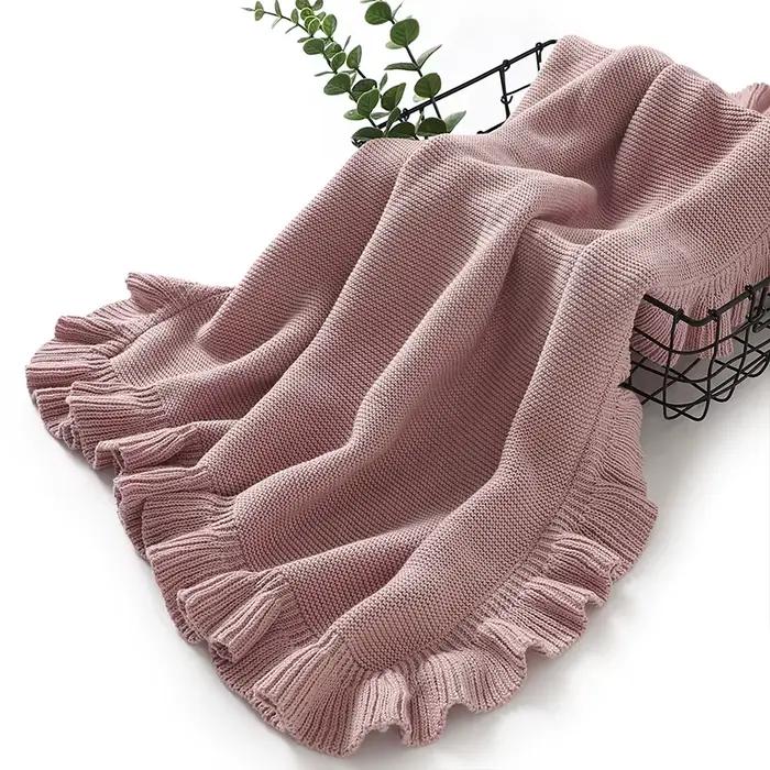 Couvertures en Tricot Solide pour Nouveau-né, Nourrisson, Enfants, Garçons, Bol, Poussette, Pépinièr