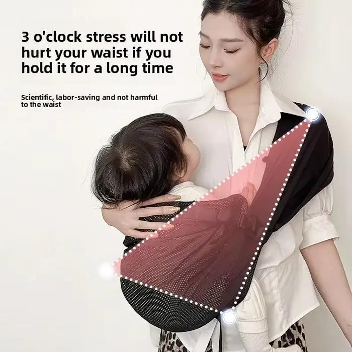 Portable Bébé Fronde Enveloppement Sac À Dos Et À Bandoulière Pour Nouveau-Né Occasions Spéciales Famille Activités De Journée Visites Parc