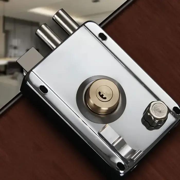 Serrure en fer antivol de sécurité pour porte exterieure en bois protection assurance multiple pour maison chalet bureau