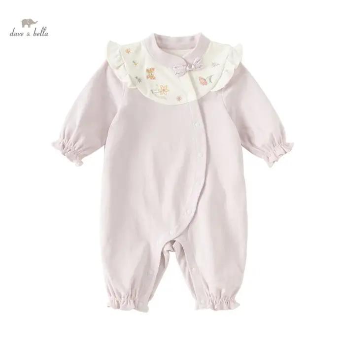 Dave Bella bébé combinaison nouveau-né Creeper 2025 nouveau automne fille barboteuse décontracté cot