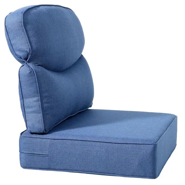 Ensemble de coussins de patio 24x24x6 po, 5 pièces, zippés, résistants à l'eau, pour chaise à bascul