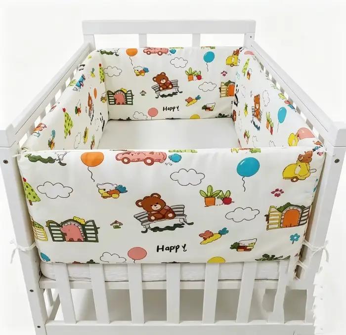 Barrière de lit bébé en coton tressé protection anti-collision pour nouveau-nés décoration de chambre sécurité élégance chambre enfant nouveau-né