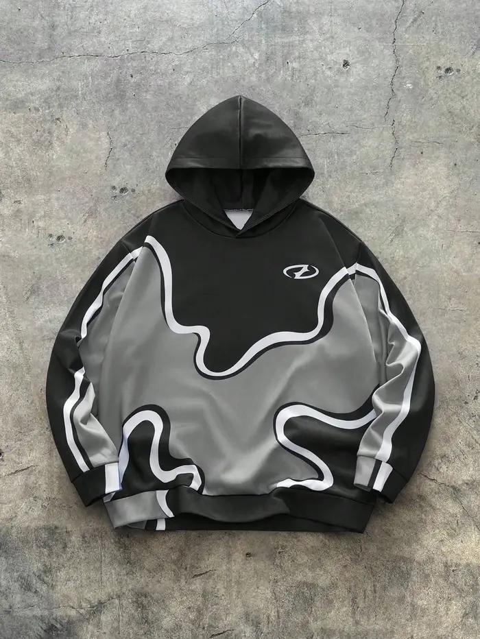 Le nouveau sweat-shirt à capuche pour hommes pour le printemps et l'automne 2025 présente un motif 3