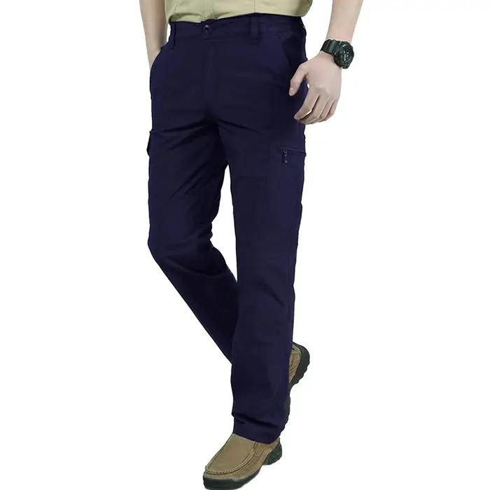 Pantalon Cargo décontracté pour hommes, plusieurs poches, séchage rapide, fin, randonnée en plein ai