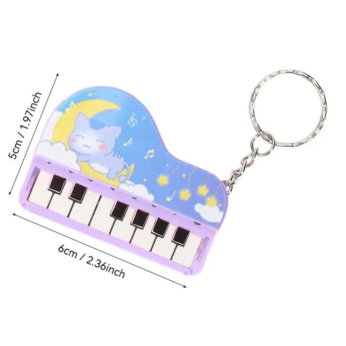Mini porte-clés Piano de bureau, Machine de jeu de musique mignonne, pendentif de sac coloré, jouet