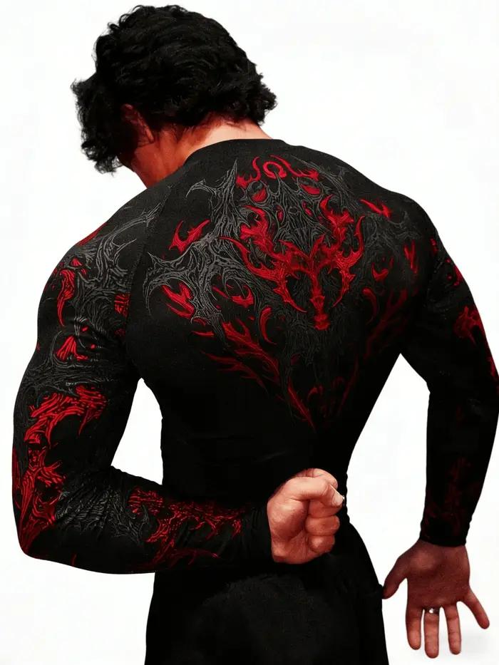 Nouveau T-shirt moulant à manches longues 2026, haute élasticité, idéal pour la musculation, la cour