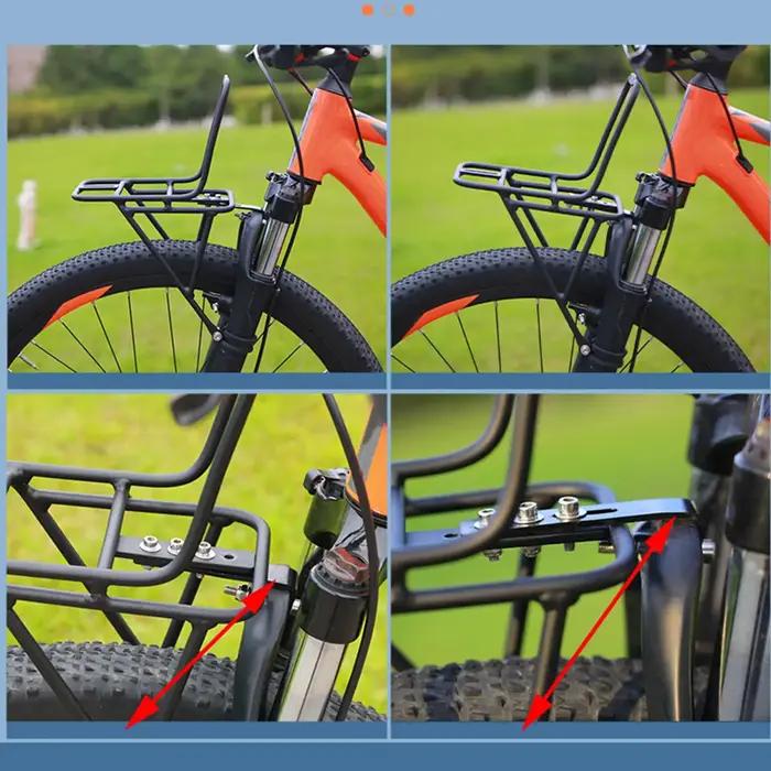 Porte-bagages avant en alliage d'aluminium pour VTT et vélo de route transport bagages pique-niques expéditions