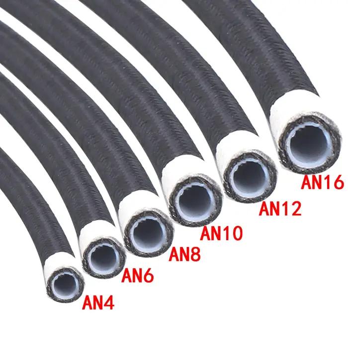 Tuyau de course universel 1M/3M/6M AN4-AN12 tressé tuyau de frein en PTFE ligne d'huile de carburant