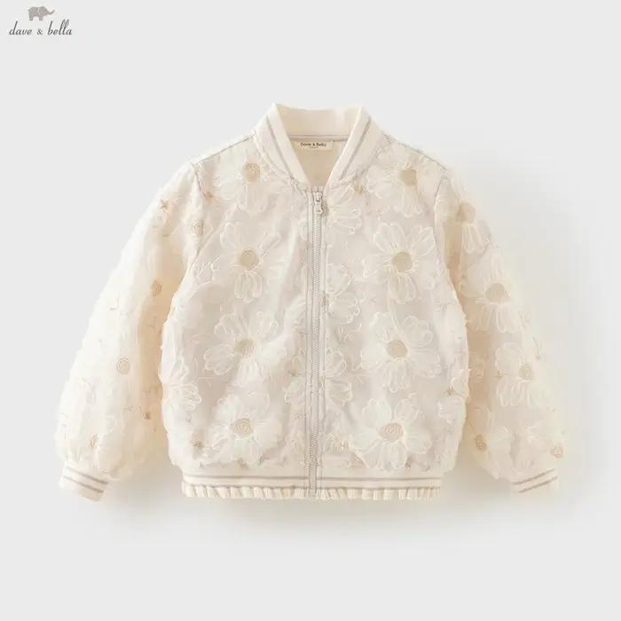 Dave Bella filles bébé Floral Baseball vêtements d'extérieur hauts printemps automne veste décontrac