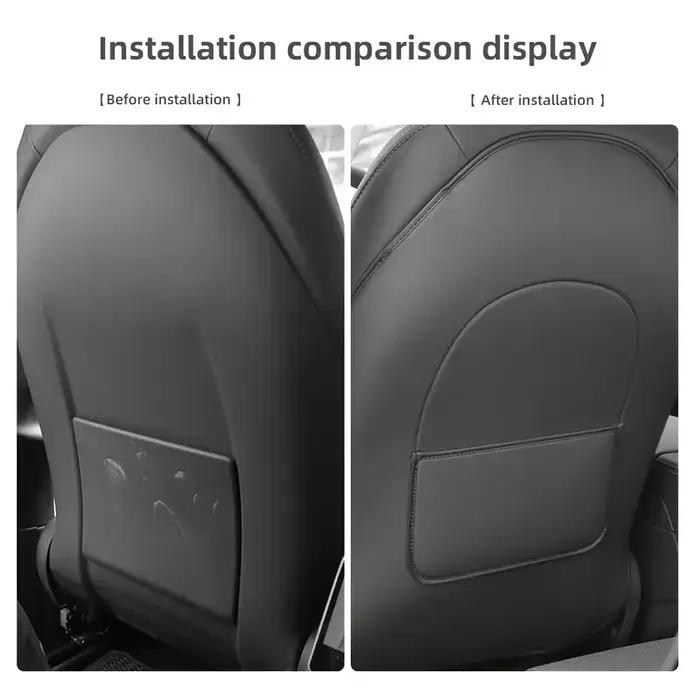 Tapis de protection arrière en cuir pour Tesla modèle 3 Y anti-rayures accessoire de luxe pour voiture protection sièges intérieur auto élégant conduite confortable