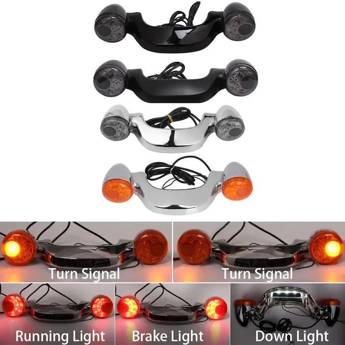 Clignotant arrière LED pour motos, barre lumineuse de stop, pour Harley Touring Street Road Glide CV
