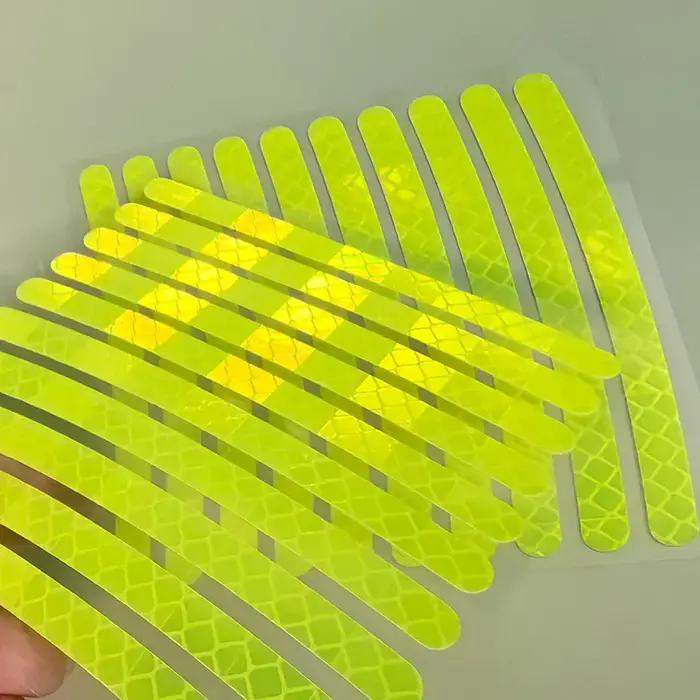 Autocollant réfléchissant pour moyeu de roue de voiture, 20 pièces, bandes réfléchissantes pour jant