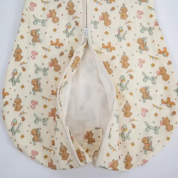 Sac de couchage pour bébés de 0 à 24 mois, gaze de coton douce, respirant, fermeture éclair à 3 voie