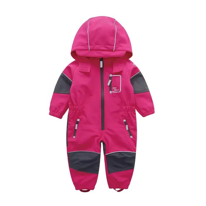 NEYKING-Salopette à capuche pour enfants, salopette softshell pour salle de bain, extérieur, barbote