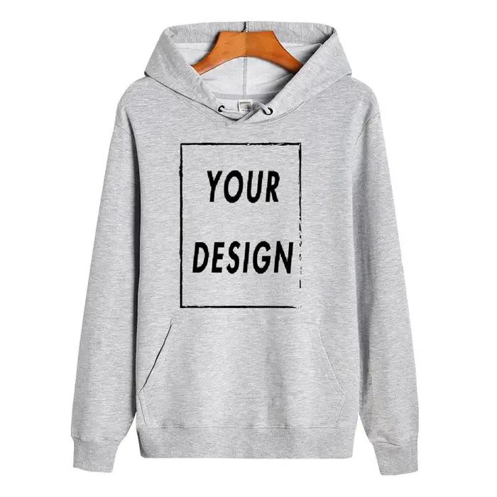 Sweat à capuche en pur coton à manches longues pour hommes et femmes, sweat-shirt de sport décontrac