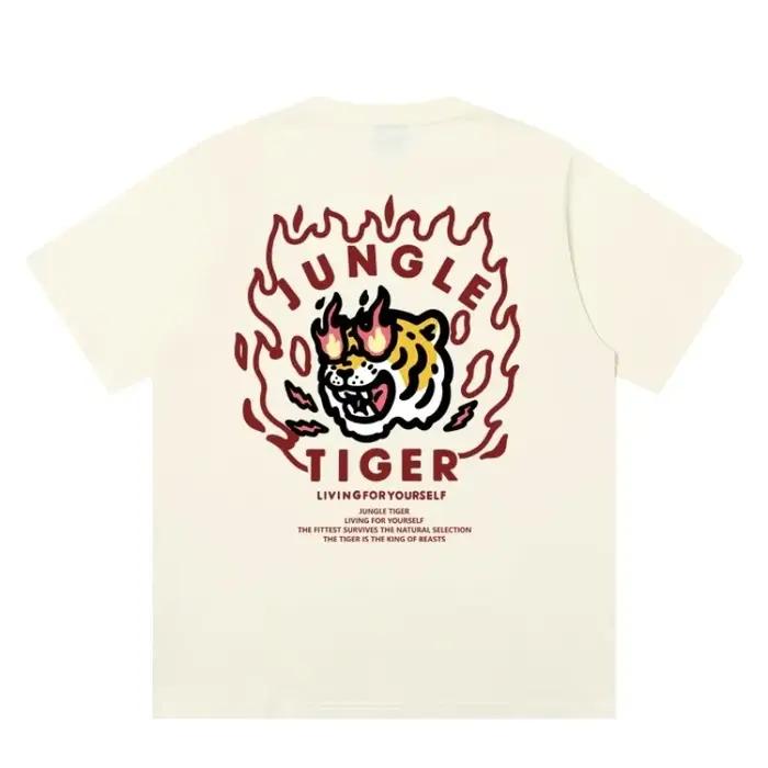 Version coréenne à la mode dessin animé tête de tigre surdimensionné unisexe à la mode rue Hip-hop S