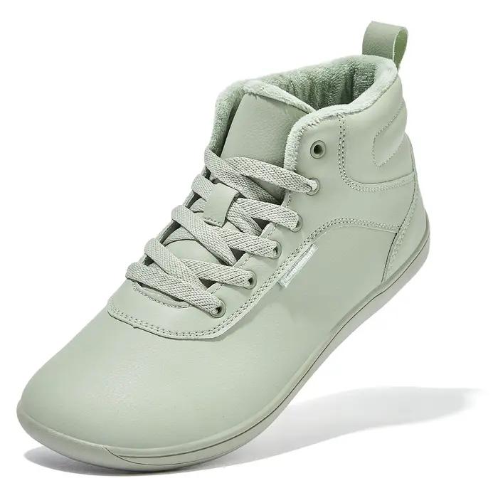 BIBEAR-Chaussures à lacets en cuir Élpour hommes et femmes, baskets de rinçage doublées de fausse fo