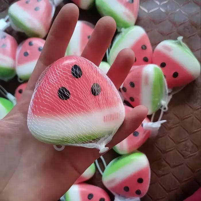Jouet de décompression Squishy en pastèque, mignon, à rebond lent, Anti-Stress, fruits à montée lent