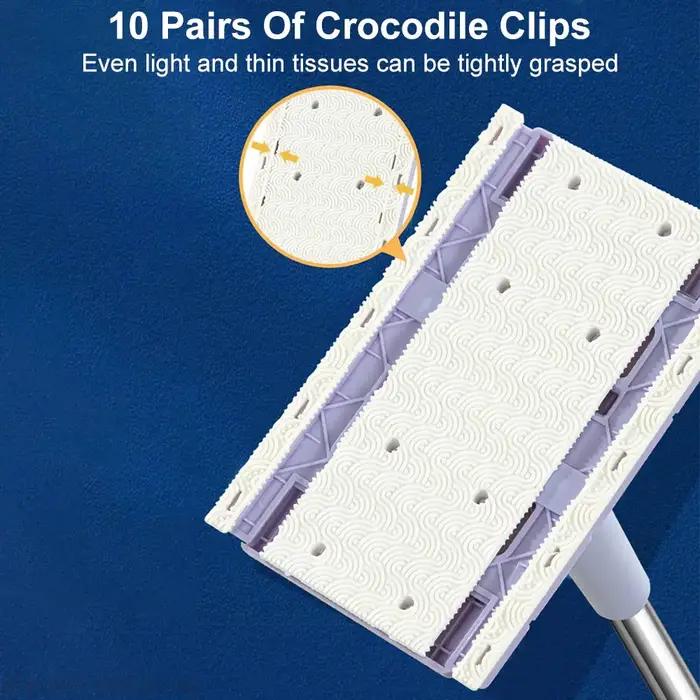 Grande vadrouille de nettoyage mains libres pour sol de fenêtre 360 ° Dissolvant de poussière rotati