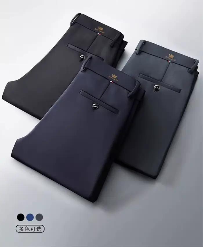 Pantalon d'affaires pour hommes en tissu très extensible adapté à toutes les saisons, doté d'une cei