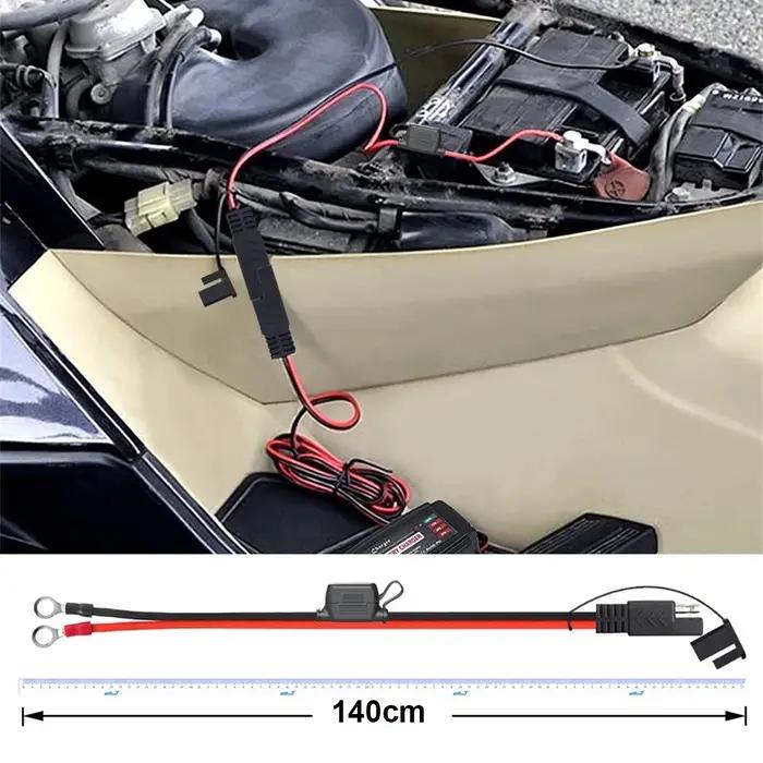 Borne d'anneau de moto 16awg 12V, connecteurs SAE à joint torique, connecteur de câble d'extension p