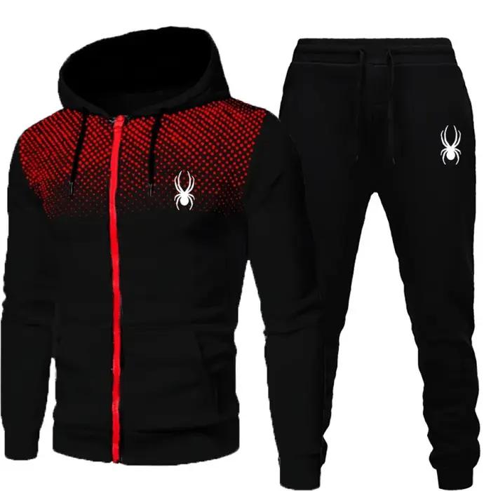 2025 populaire deux pièces hommes vêtements de sport jogging costume vêtements de sport sweat à capu
