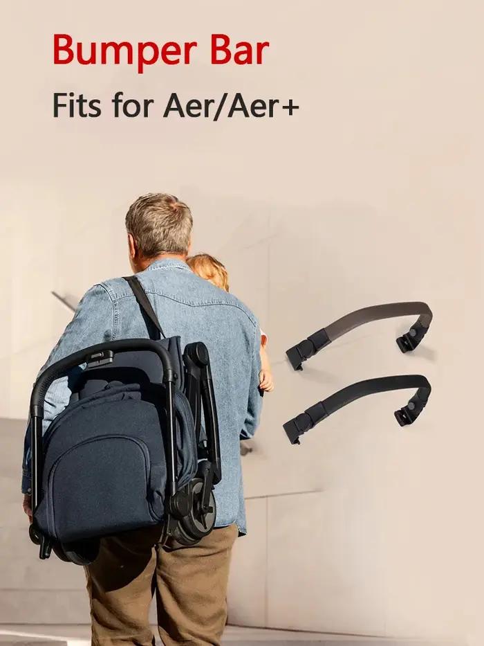 Barre de protection pour poussette, compatible avec Joolz AER/AER+, en cuir PU, imperméable, réglabl