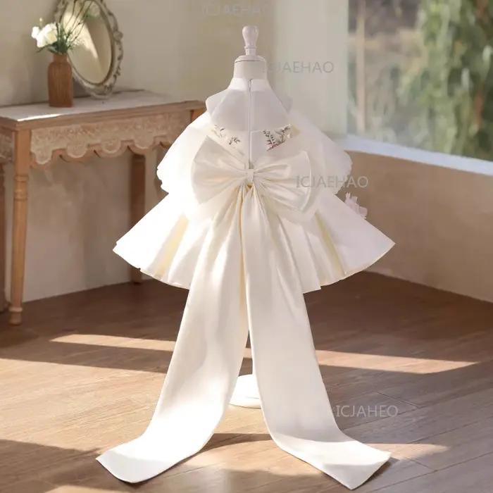 Robe de Princesse Florale pour Filles 2026 – Tenue de Cérémonie pour Anniversaire, Spectacle, Fête,
