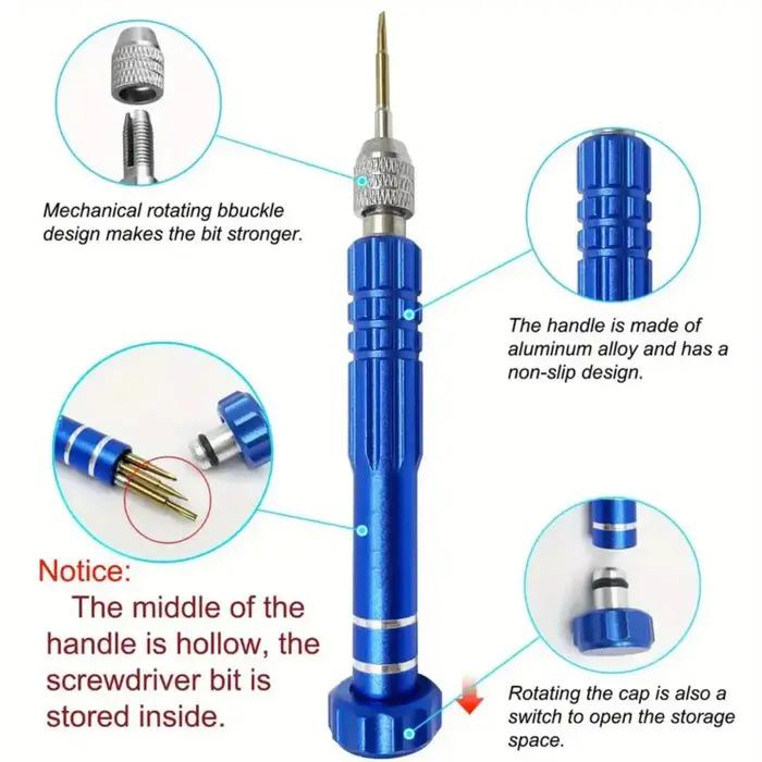 Kit de petit tournevis multifonctionnel 5 en 1, outil de réparation pour lunettes, lunettes de solei