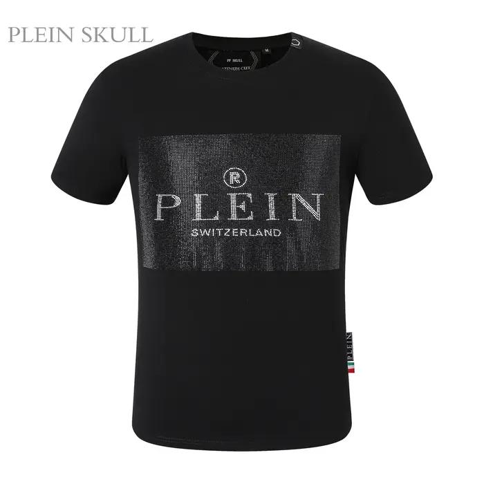 PLEIN SKULL hommes coupe ajustée haute rue haut à manches courtes été Punk respirant fête T-shirt ro