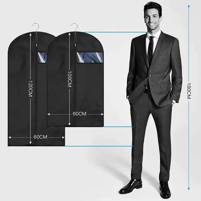 Vêtements imperméables housse anti-poussière manteau costume robe protecteur suspendus sacs à vêteme