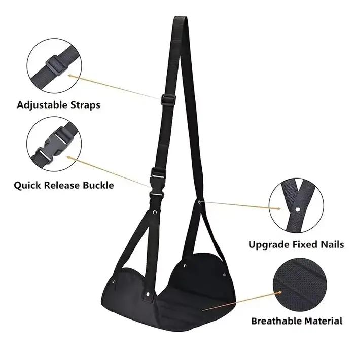 Tapis de pied portable - Sangle réglable Tapis de repos de bureau Tapis de pied Hamac Tapis de pied