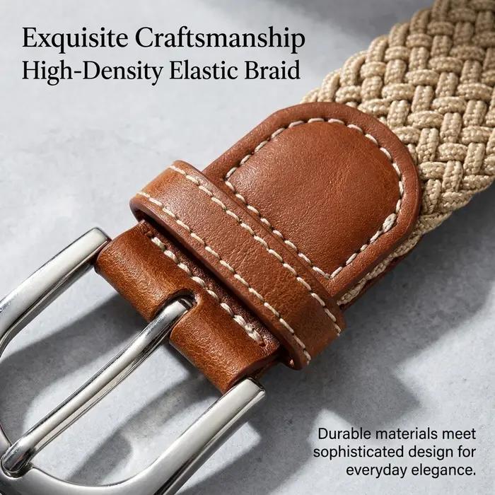 Ceinture tissée élastique et élastique pour femmes en une seule tenue, ceinture en jean décontractée