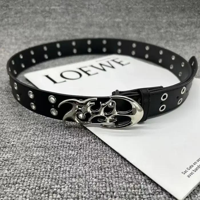 Ceinture Punk en cuir PU ajouré Y2K pour hommes et femmes, accessoire tendance pour cadeaux, ceintur