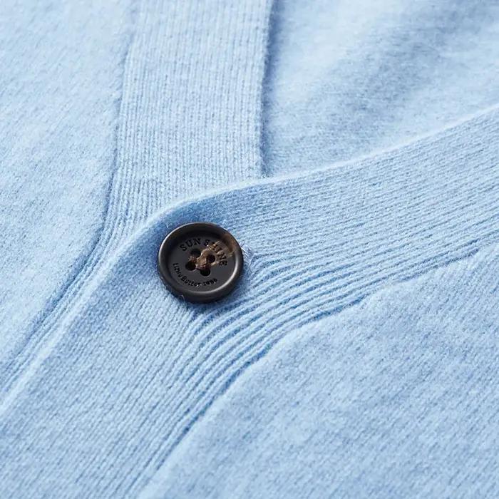 Pull en laine pure pour hommes, cardigan basique, manteau à col en V, veste décontractée, haut de do