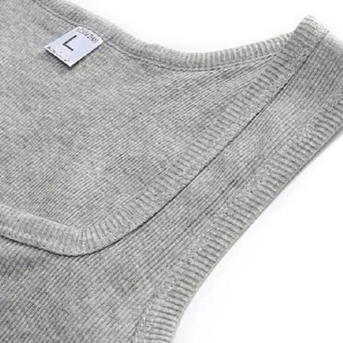 Offre spéciale été hommes vêtements femmes basique élastique débardeur pur coton sans manches hommes