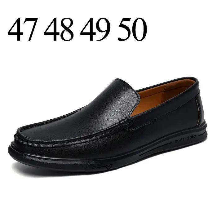 Grandes tailles 48 49 50 hommes chaussures en cuir à enfiler bureau chaussures habillées décontracté