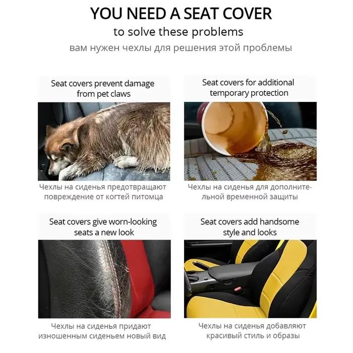 Ensemble de housses de siège de voiture en tissu résistant pour un confort et un style inégalés occasions spéciales cadeau voiture intérieur