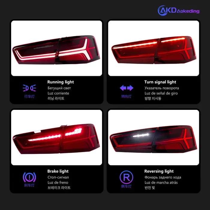 Feux de voiture pour horizon 2012-2015, A6L, Dock C7, Assemblage de feu arrière automatique à LED, M