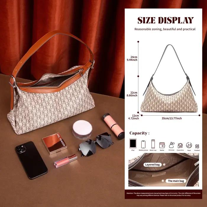 Sac fourre-tout pour femmes, sac Hobo décontracté en tissu de grande capacité, sac à bandoulière, au