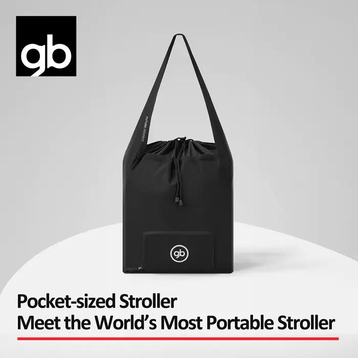 Poussette GB Pockit 3H tout-terrain légère - Poussette voyage avec accoudoir gratuit pliable compacte
