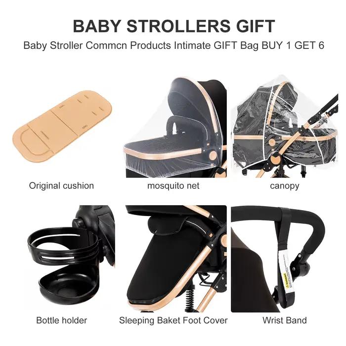 Poussette bébé multifonction 3 en 1 avec siège auto et panier de couchage landau bébé poussette légè